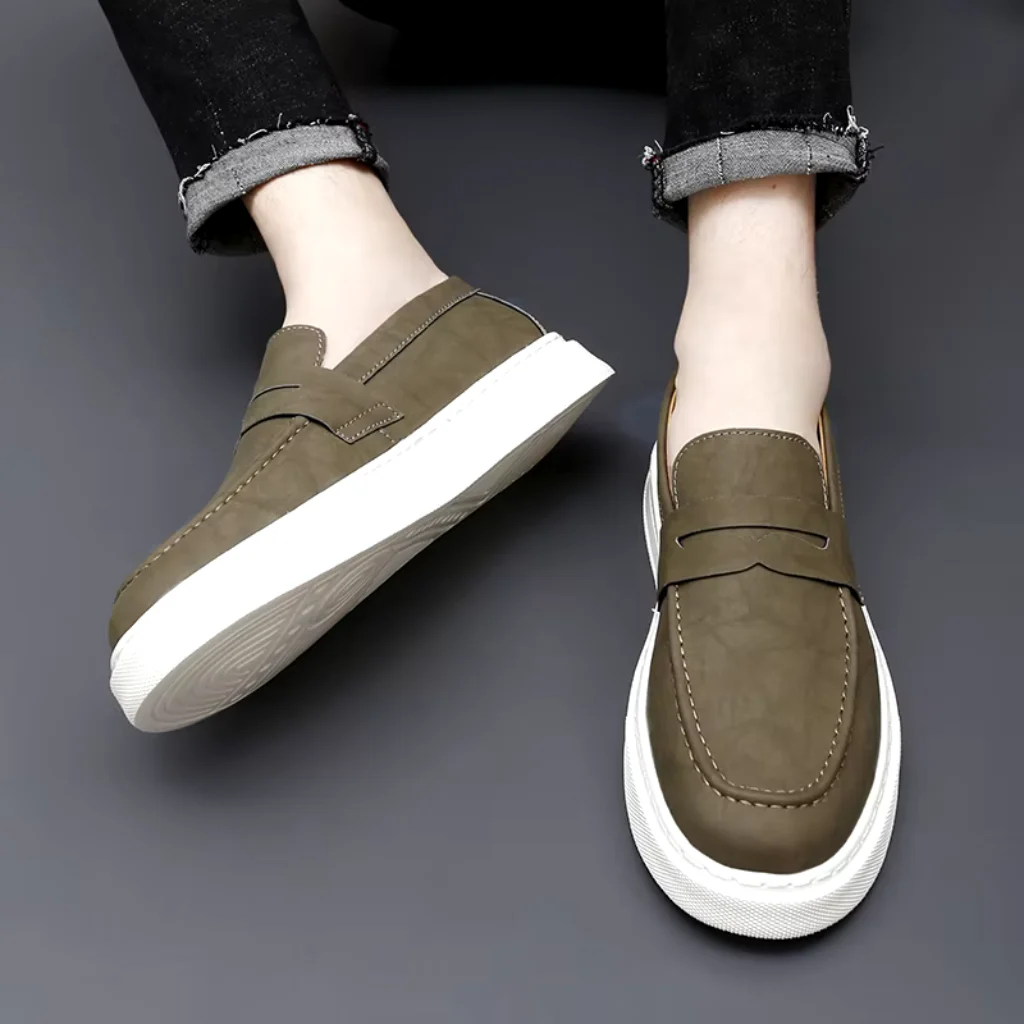 sapatos loafer masculino Cáqui 